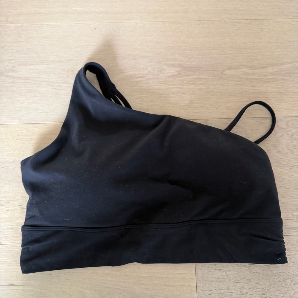 Athleta Black Asymmetrical Sports Bra size Large